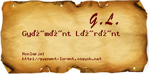Gyémánt Lóránt névjegykártya