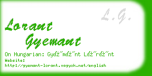 lorant gyemant business card